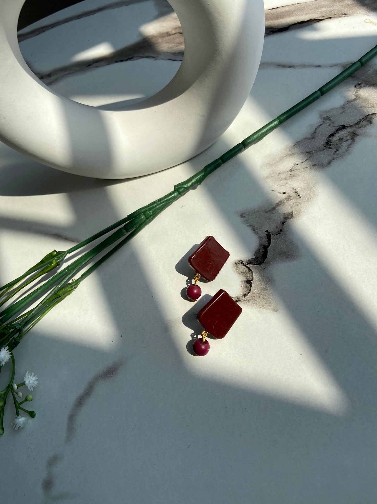 Crimson Cascade Earrings