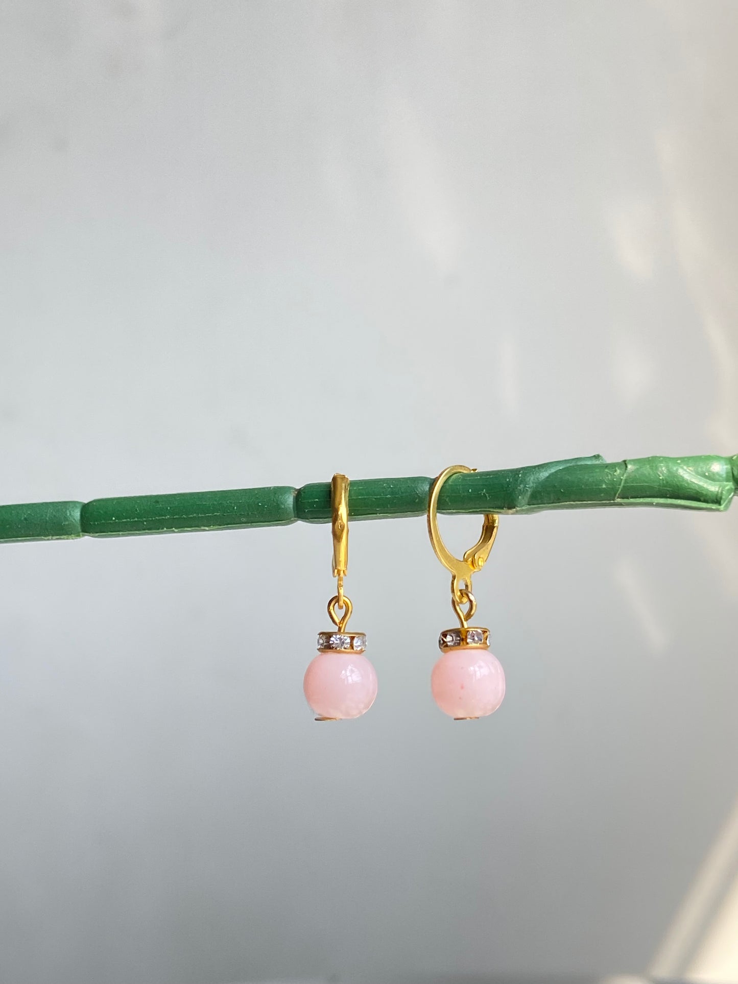 Blush Blossom Hoops