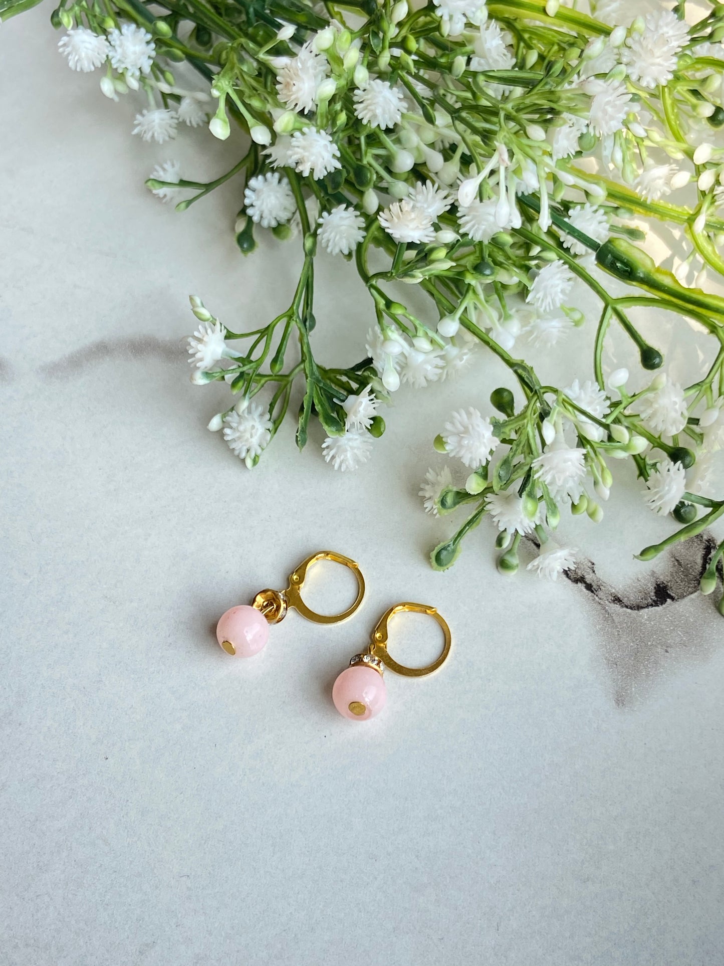 Blush Blossom Hoops